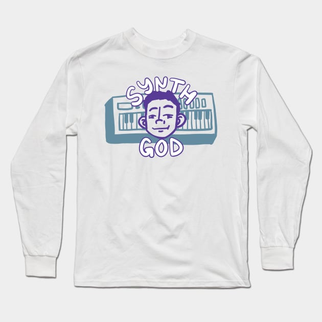 Synth God Long Sleeve T-Shirt by oatdog